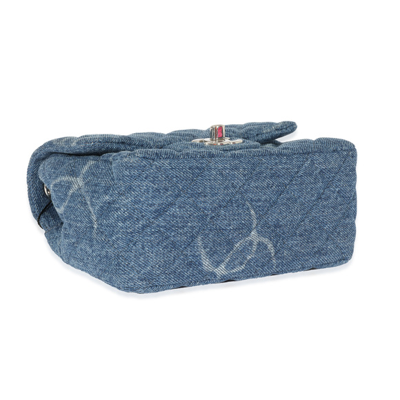 Chanel Blue Quilted Denim Square Mini Classic Flap Bag - Picture 8 of 8
